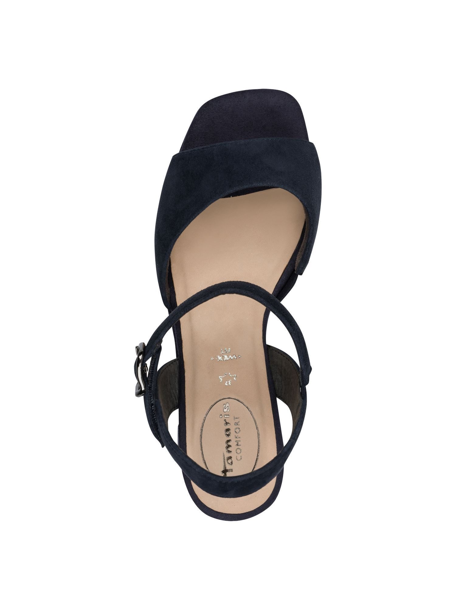 Tamaris WIDE FIT comfortFit aus Leder Blockabsatz Sandalette comfortFit