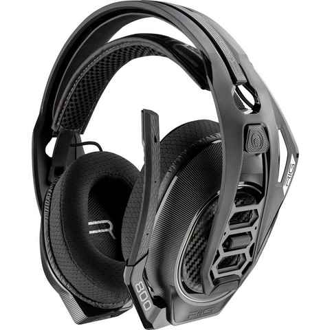nacon Nacon RIG 800HS V2 Gaming-Headset, schwarz, 3,5 mm Klinke Gaming-Headset (Audio-Chat-Funktionen, kabelloses, Stereo, Over Ear, PC, PS4)