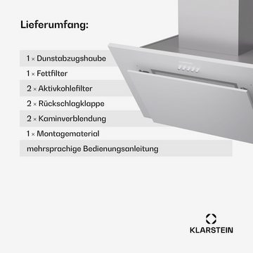 Klarstein Deckenhaube Serie CGCH3-Athena-60SS Athena 60, Kopffreihaube head -free Abluft Umluft LED