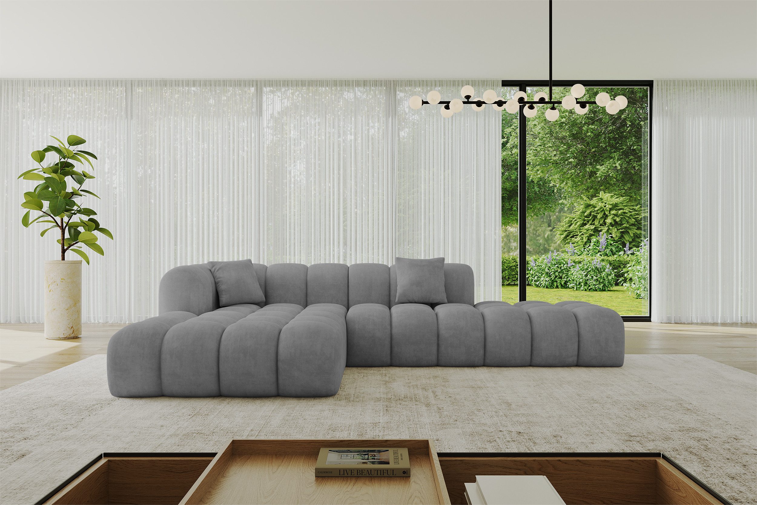 ALTDECOR Ecksofa OLEA-L2, Sofa Praktische Bequeme Funktionsecke Couch L-Form Eckcouch, Corner Sofa U-Form Vielseitige Sofa Wohnlandschaft Wohnzimmer