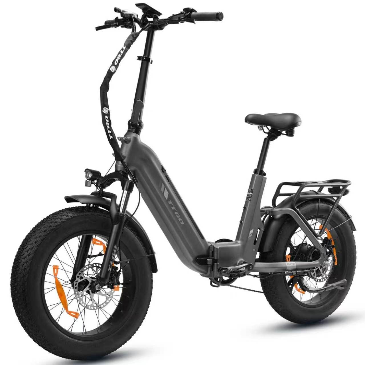 Vankel E-Bike Cityrad Klapprad 20x4 Zoll, 70Nm Hinterradmotor, 140km, F6P, Drehmomentsensor, Kettenschaltung, Heckmotor, 864 Wh, (Beleuchtungsset mit Batterieladegerät, Batterieschlüssel, Werkzeug), Faltbares Fat-Elektrofahrrad mit Dreifach-Federung 7-Gang Schaltung