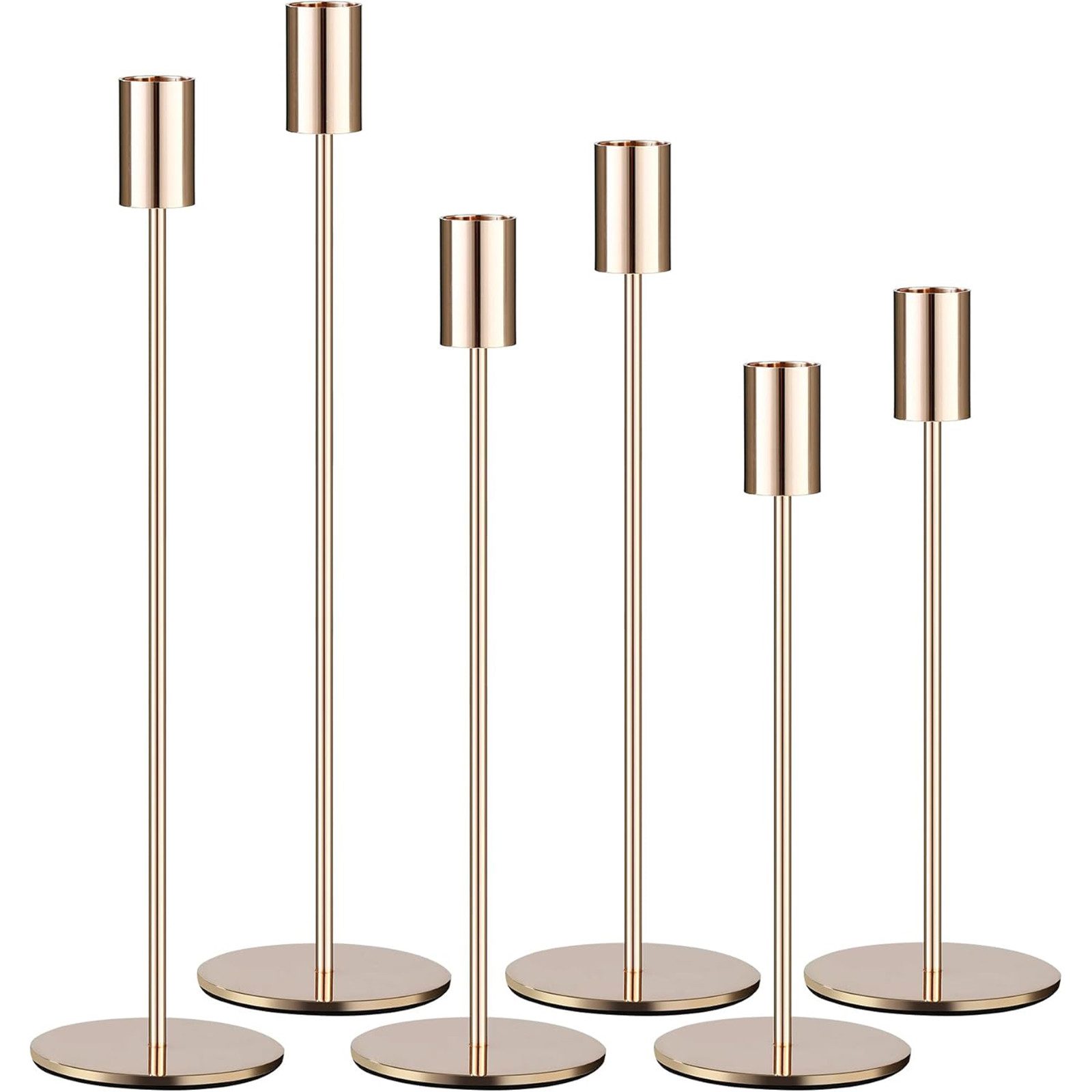 SURFOU Kerzenständer Kerzenhalter 6er-Set Kerzenhalter, Kerzenständer, Metall, (Set, 6 St., 6x Kerzenständer), Metall Kerzenhalter, 33/28/23cm