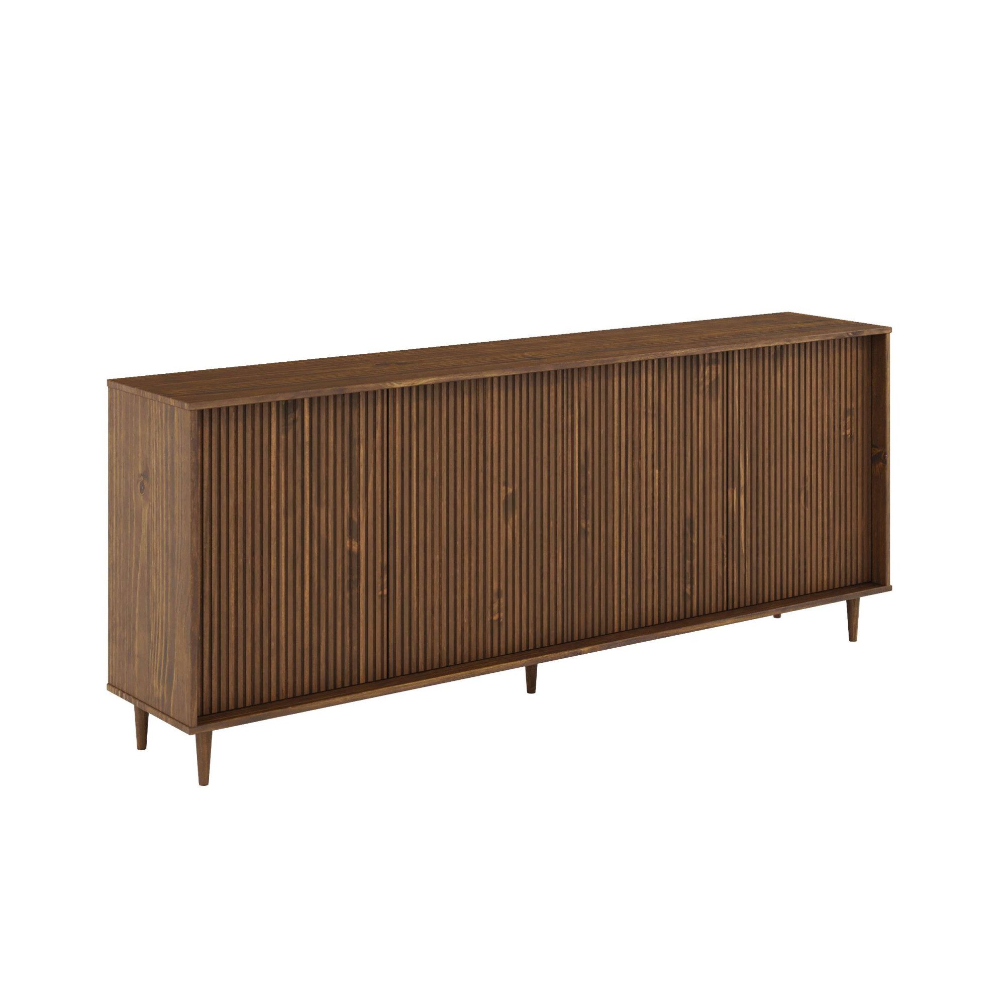 OTTO home Sideboard Malmedy Front mit gefrästen Rillen, Kommode aus massivem Kiefernholz, Push-to-open, FSC, Breite 200 cm