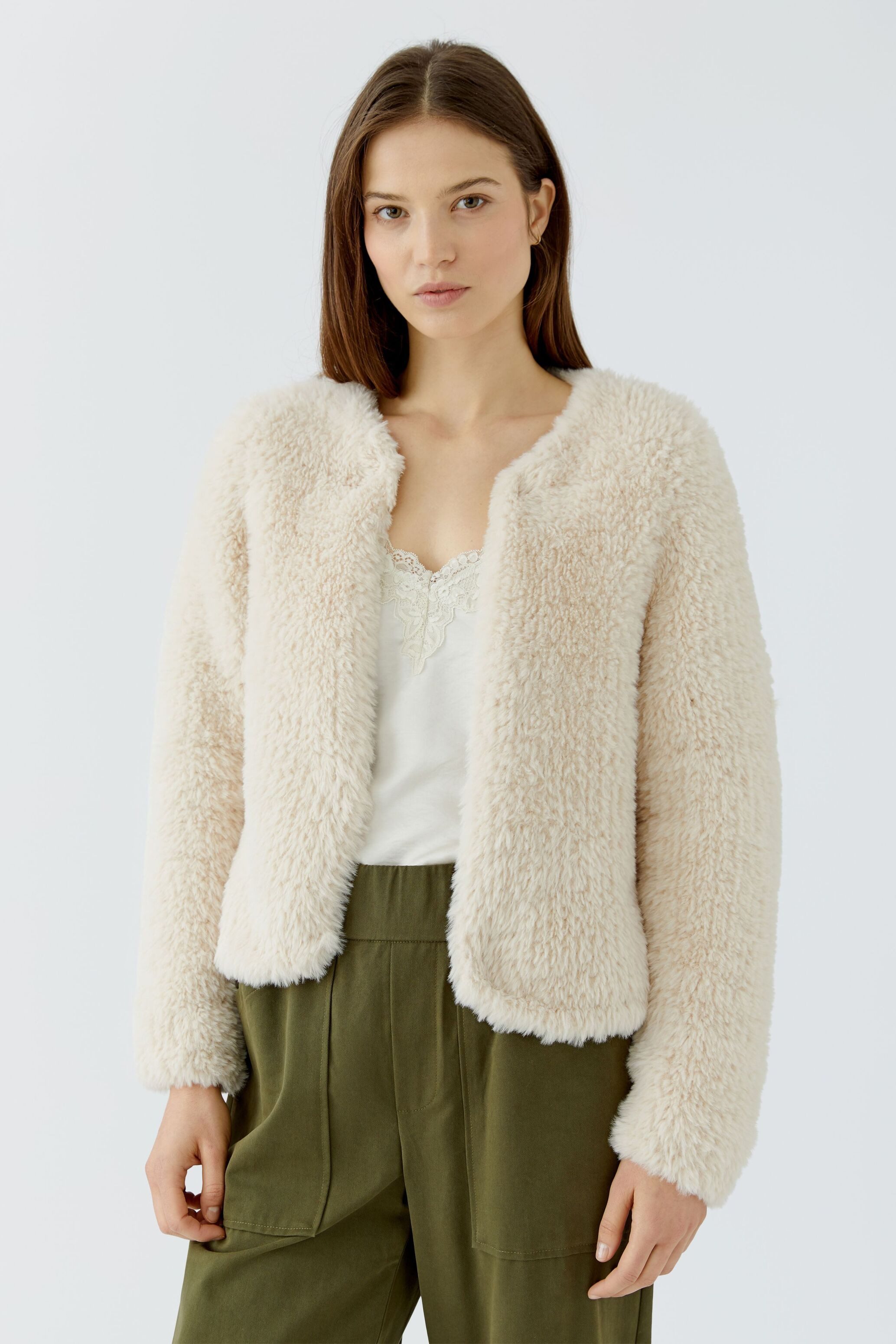 Oui Strickjacke Lässig geschnitten