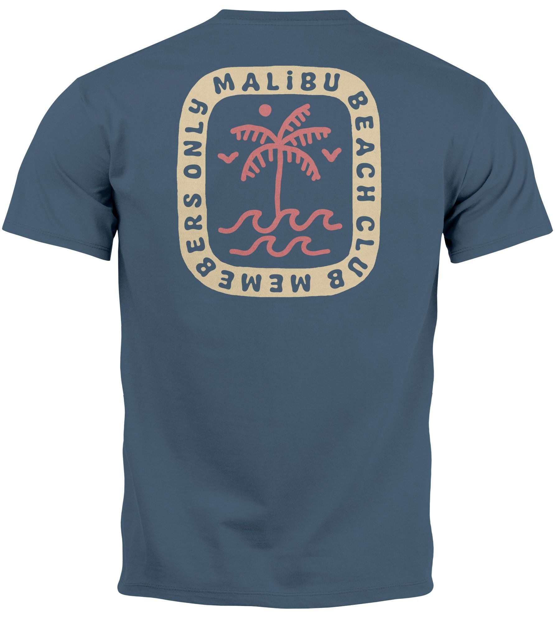 Neverless Print-Shirt Herren T-Shirt Backprint Surfer günstig online kaufen
