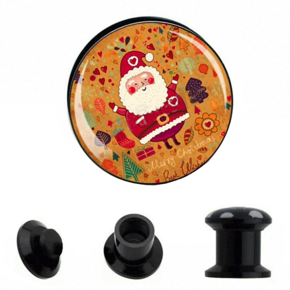 Taffstyle Plug Piercing Picture Weihnachtsmann Weihnachts Tunnel Weihnachtsmann Ohrpiercing Ohr Best Plug Flesh Wishes, Weihnachts