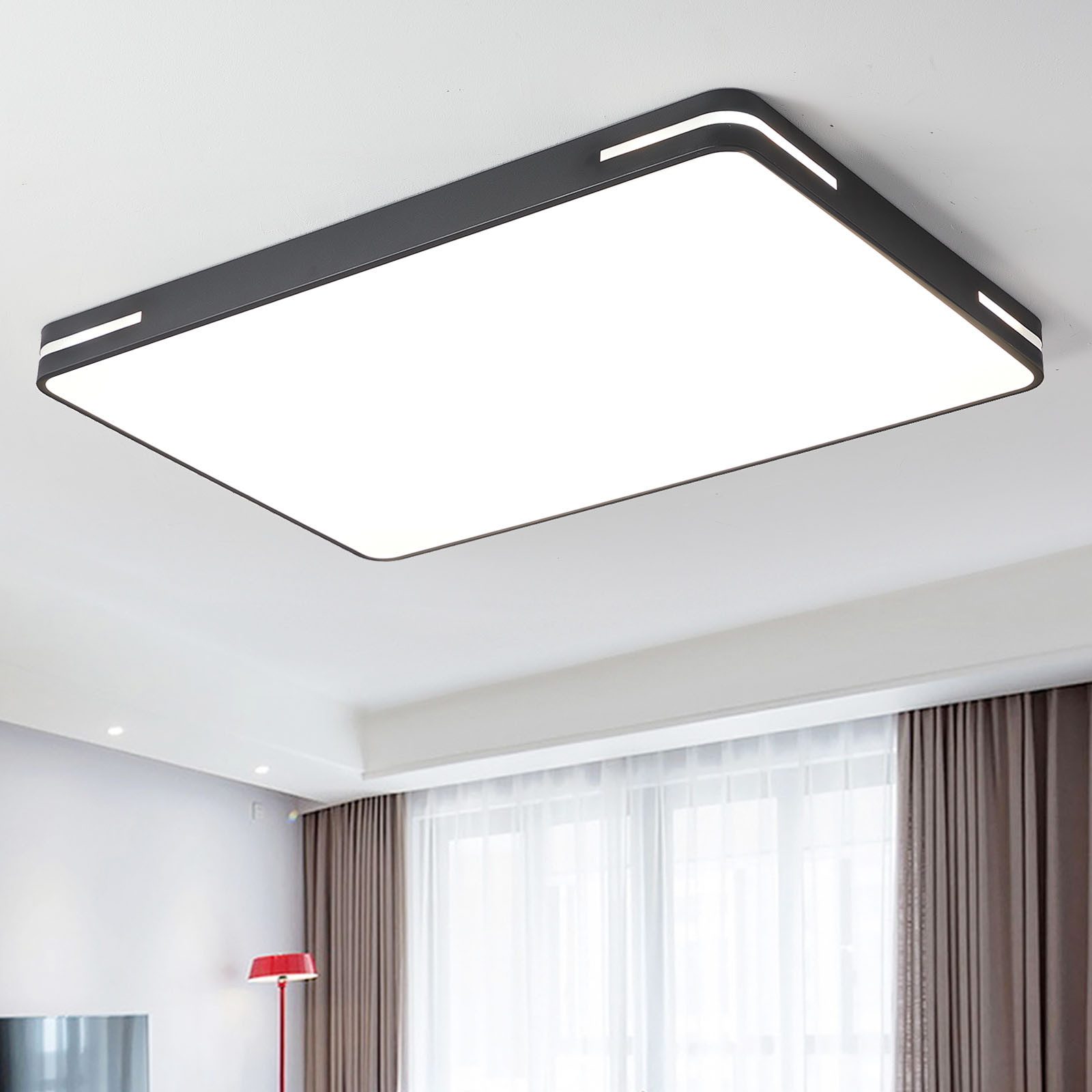 style home LED Deckenleuchte Deckenlampe Rechteckige Bürolampe, dimmbar mit günstig online kaufen