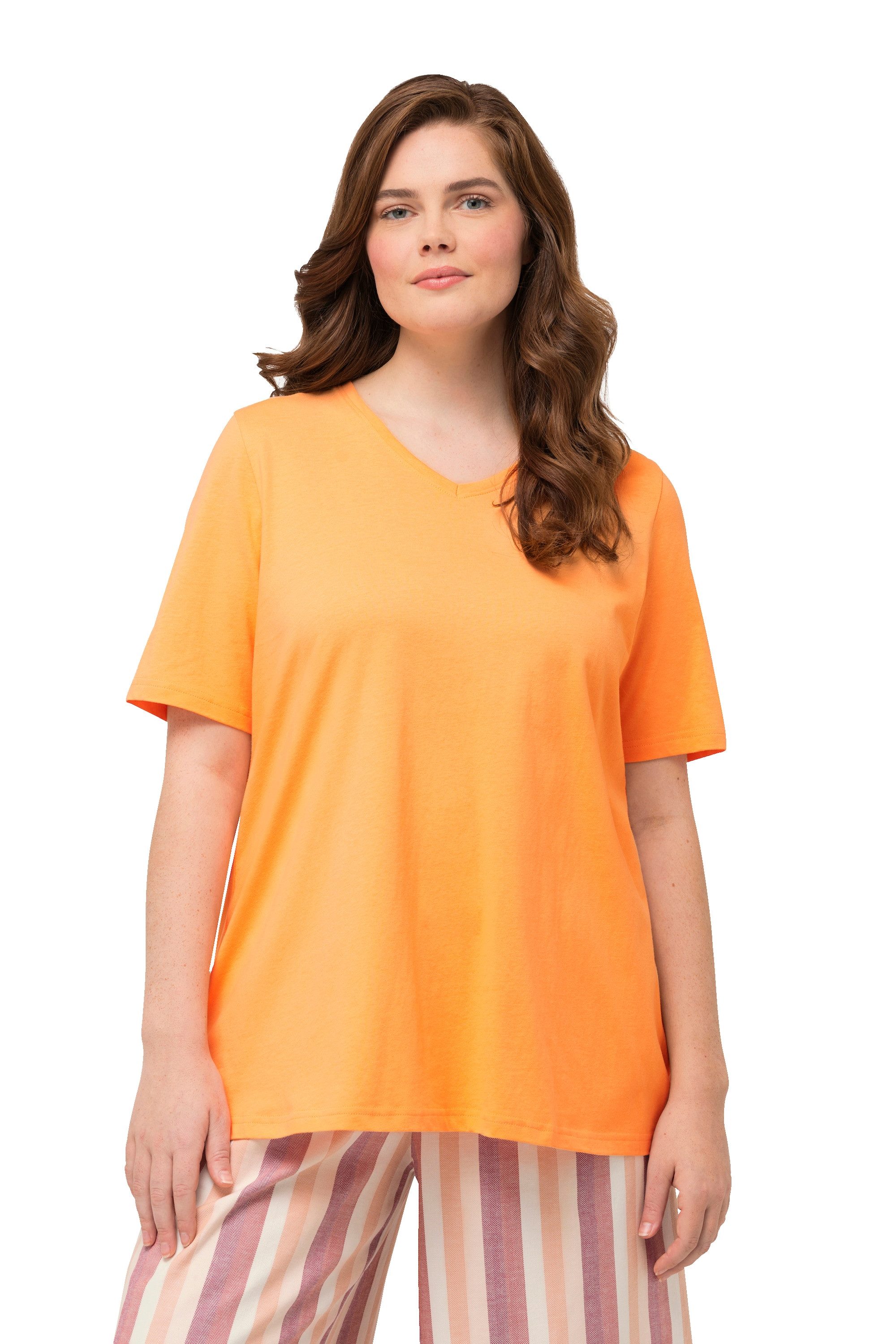 Ulla Popken T-Shirt T-Shirts 2er-Pack V-Ausschnitt Halbarm (2-tlg) günstig online kaufen