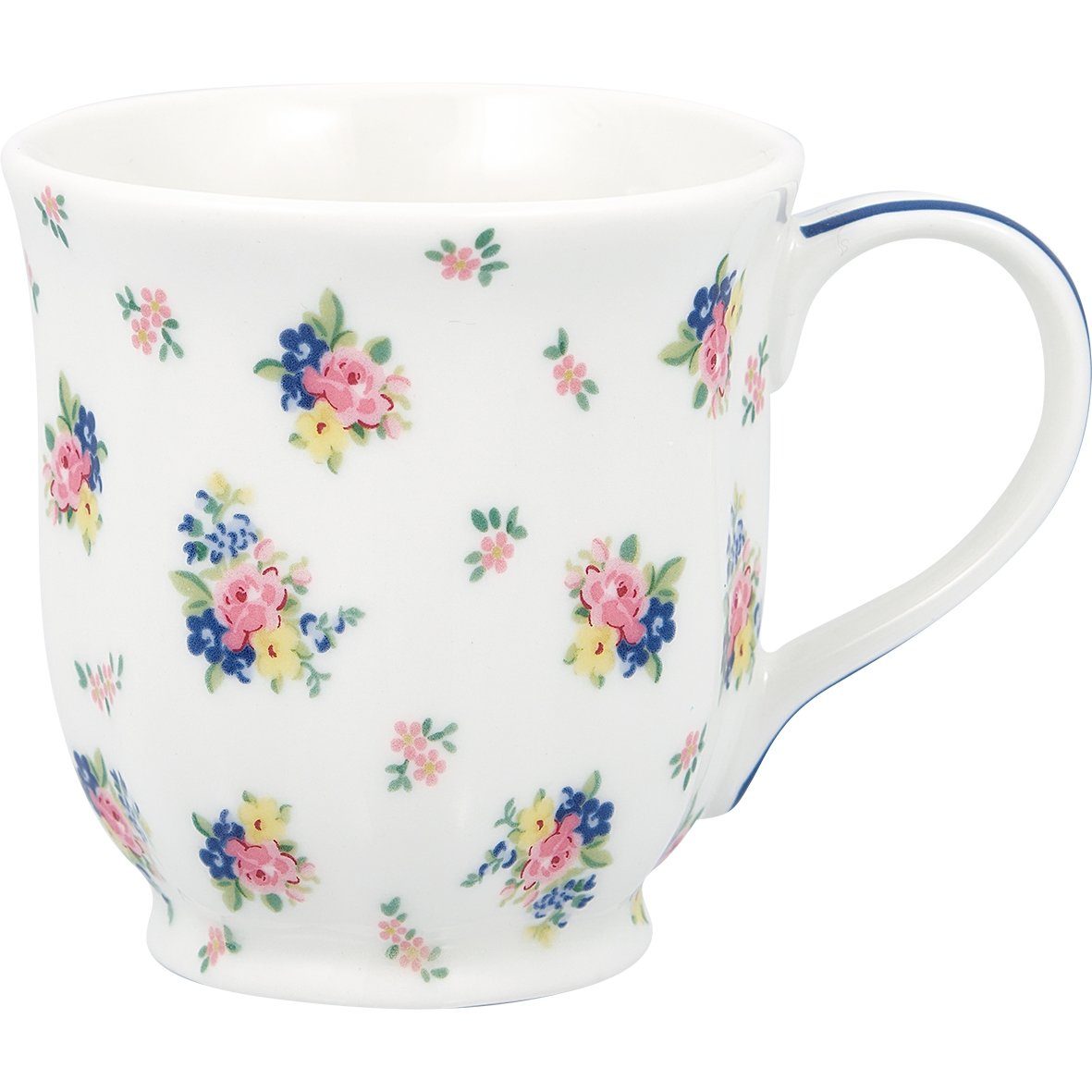 Greengate Becher Augusta Teebecher white 0,2 l, Steinzeug