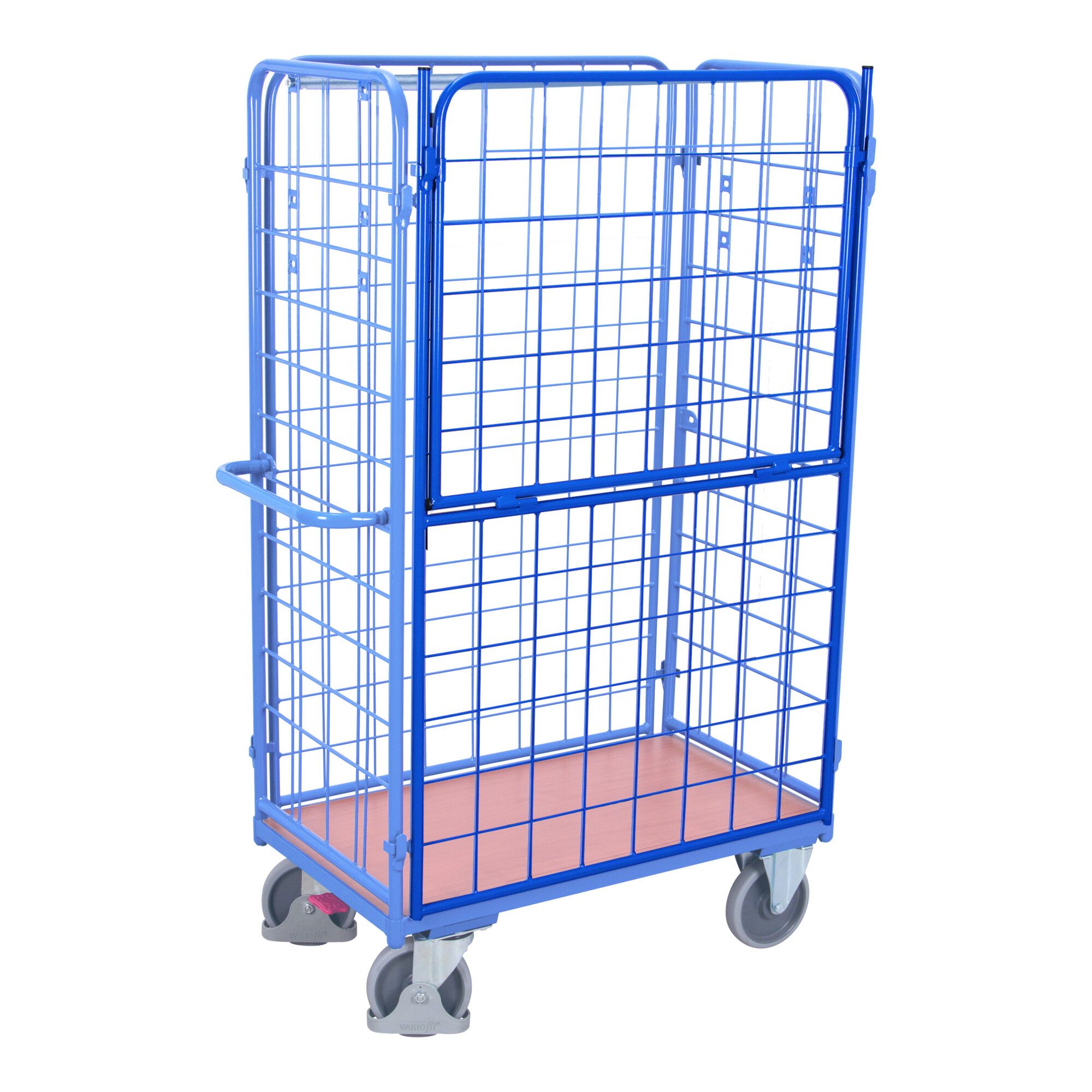 CORDES Transportwagen VARIOfit Längswand hoch halb abklappbar Breite 850 mm