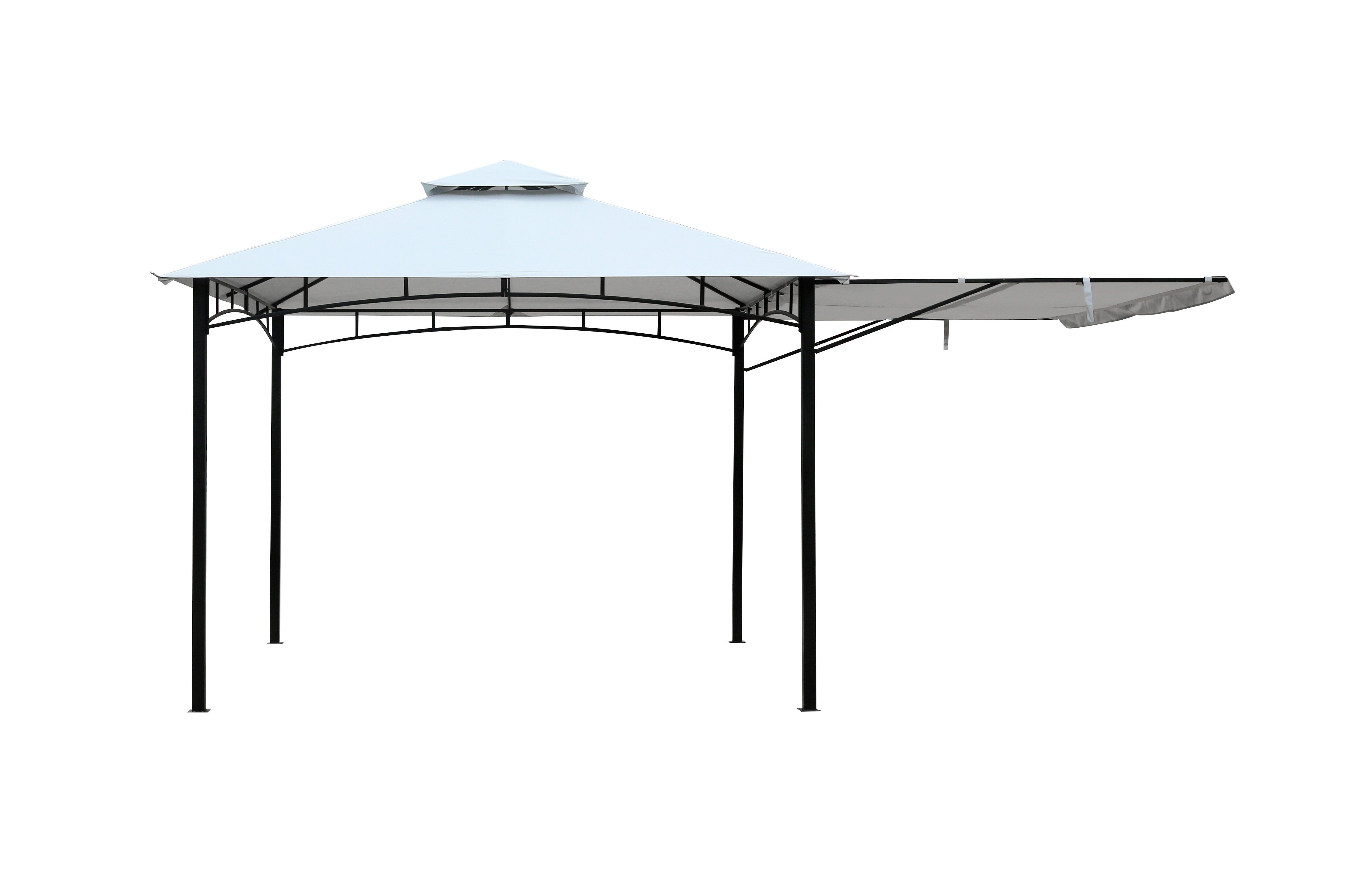 ONDIS24 Grillpavillon Gartenpavillion Grand Valley aus Metall, Maße ca. 3,3 x 3,3 x 2,83m
