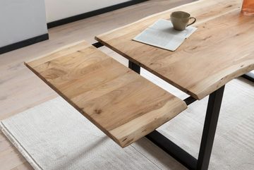 SAM® Essgruppe Diana, Baumkante, massives Akazienholz, mit 2 Ansteckplatten und Stühlen