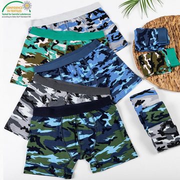 LOREZA Boxershorts 10er Set Boxershorts - Camouflage - Bunt (Set, 10-St)