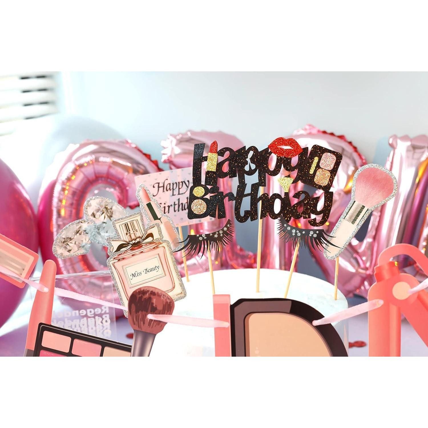LuxusKollektion Sticker Geburtstag Mädchen Deko Kuchendekoration Cupcake Toppers Mädchen Thema