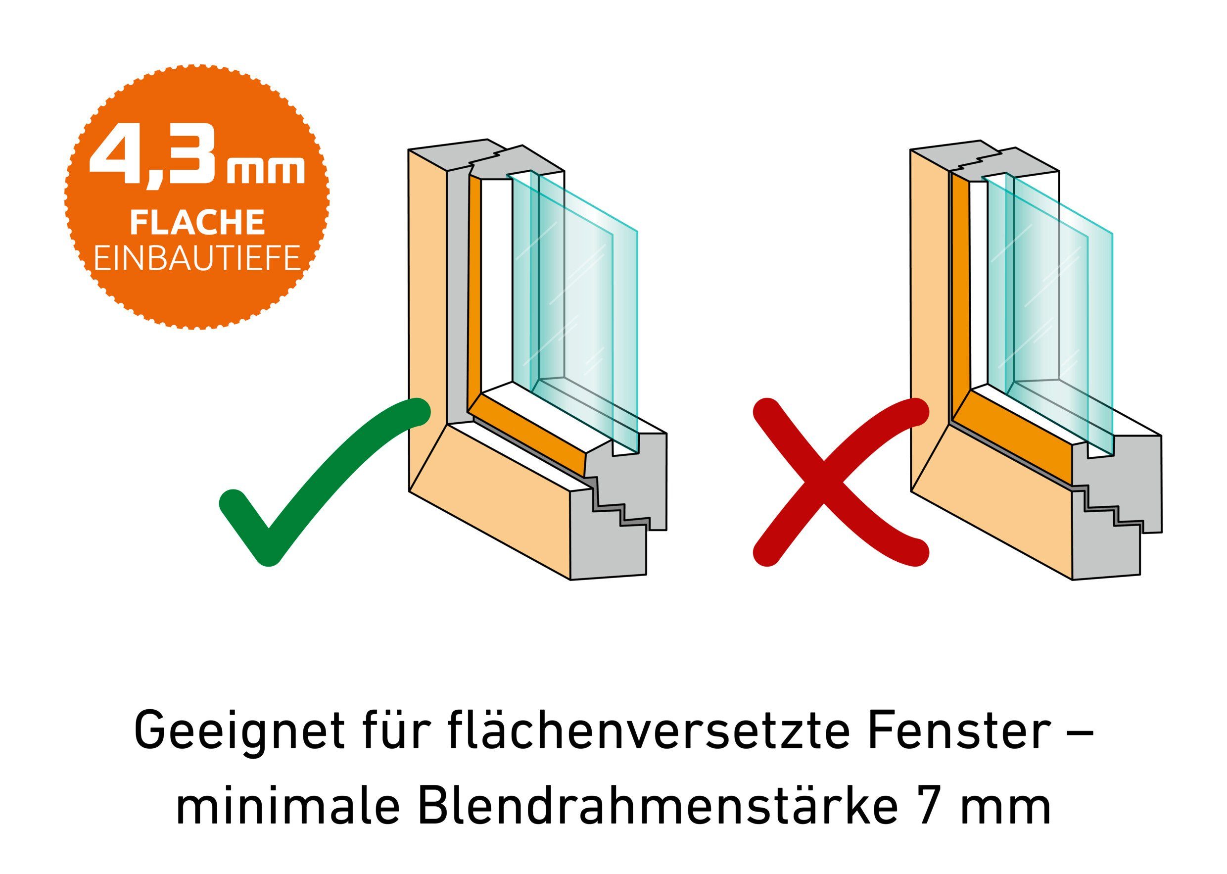 Windhager cm 100x120 Insektenschutz-Fensterrahmen BxH: Flat, Ultra