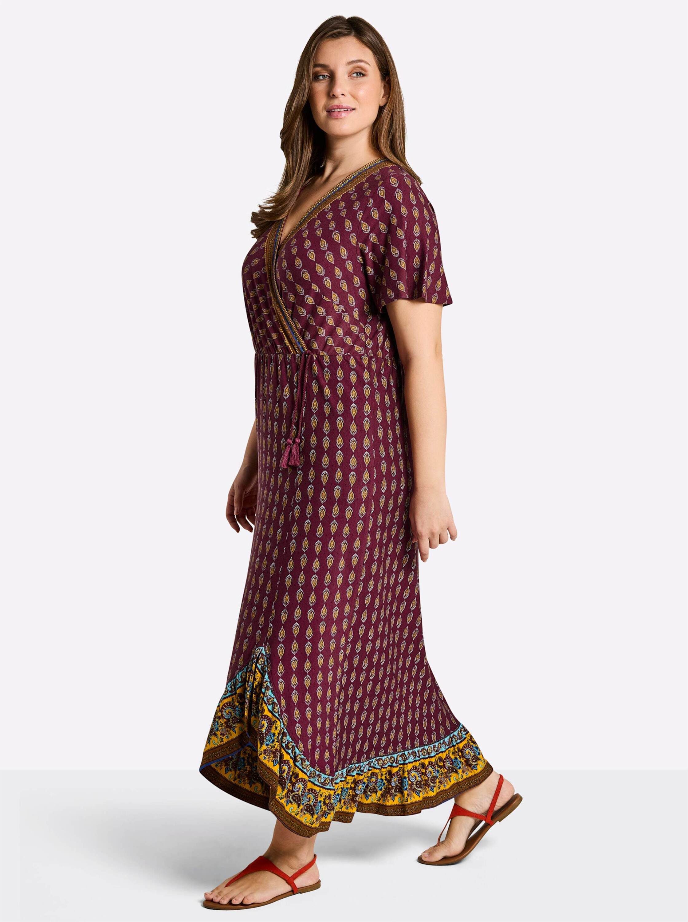 Sheego Strandkleid Jersey-Kleid Kurzarm