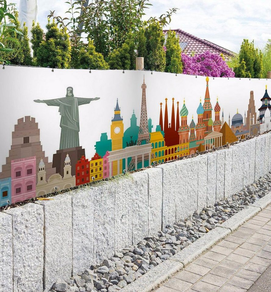 Thumbnail - MyMaxxi Sichtschutzzaunmatten Zaunbanner Sehenswürdigkeiten Sichtschutz Garten Zaun