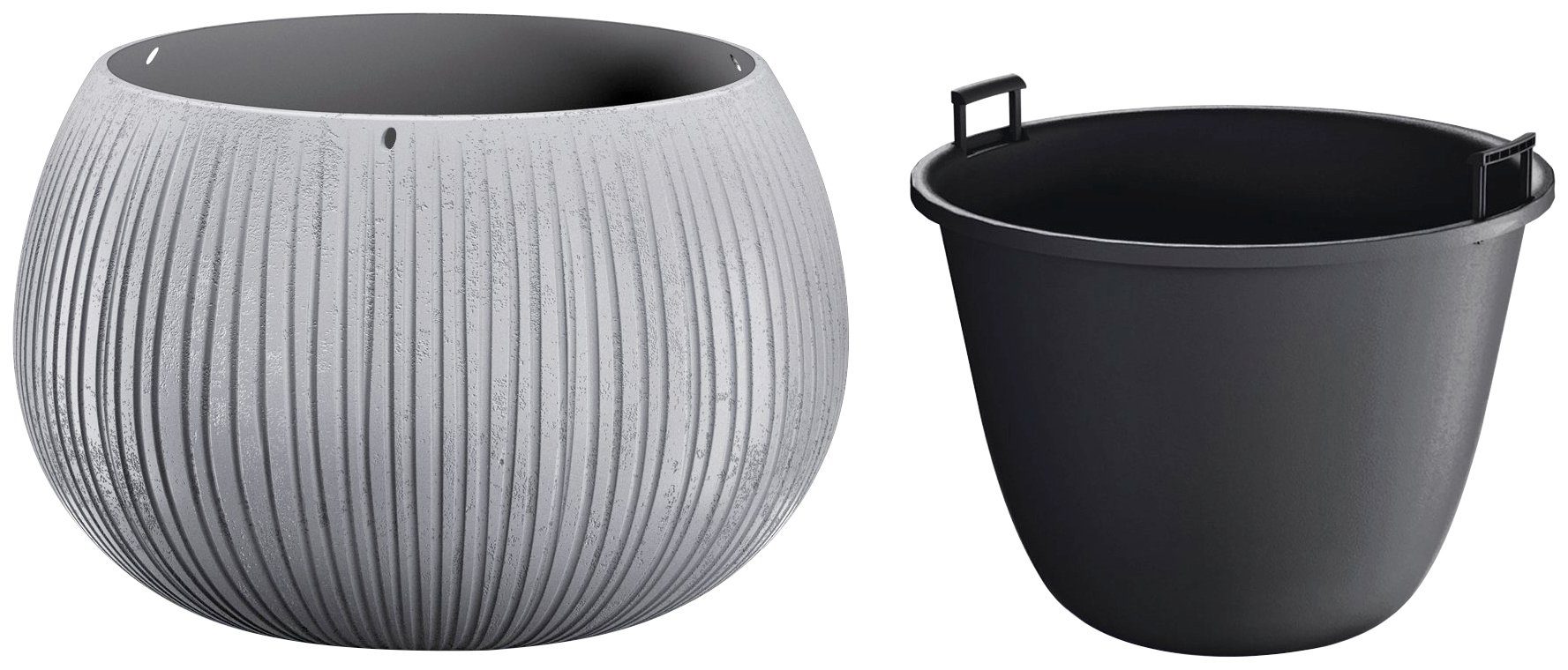 Ø29cm St), Beton Blumentopf x Bowl 19,5cm (1 Prosperplast