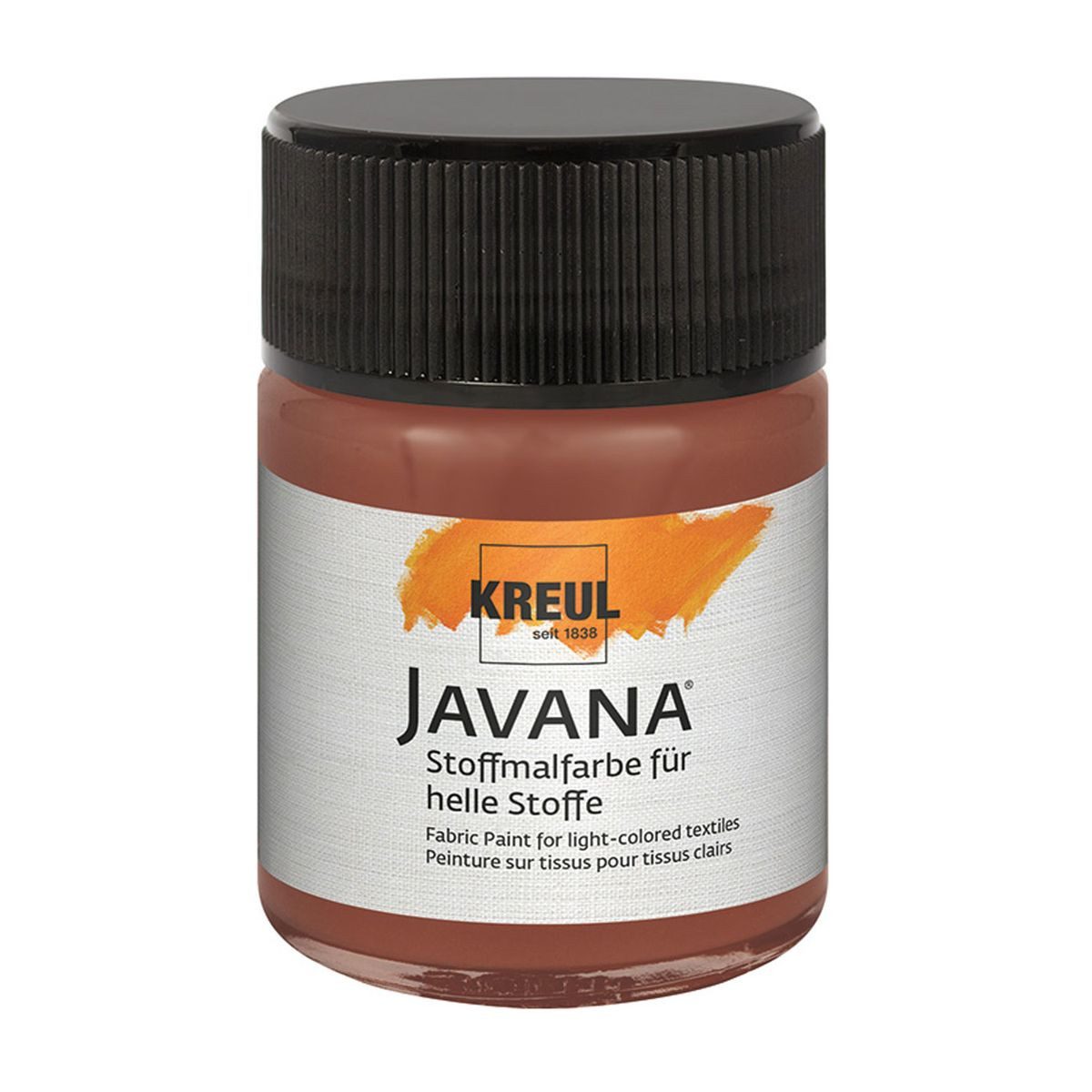 C. KREUL Stoffmalfarbe KREUL Stoffmalfarbe JAVANA rehbraun 50ml Glas
