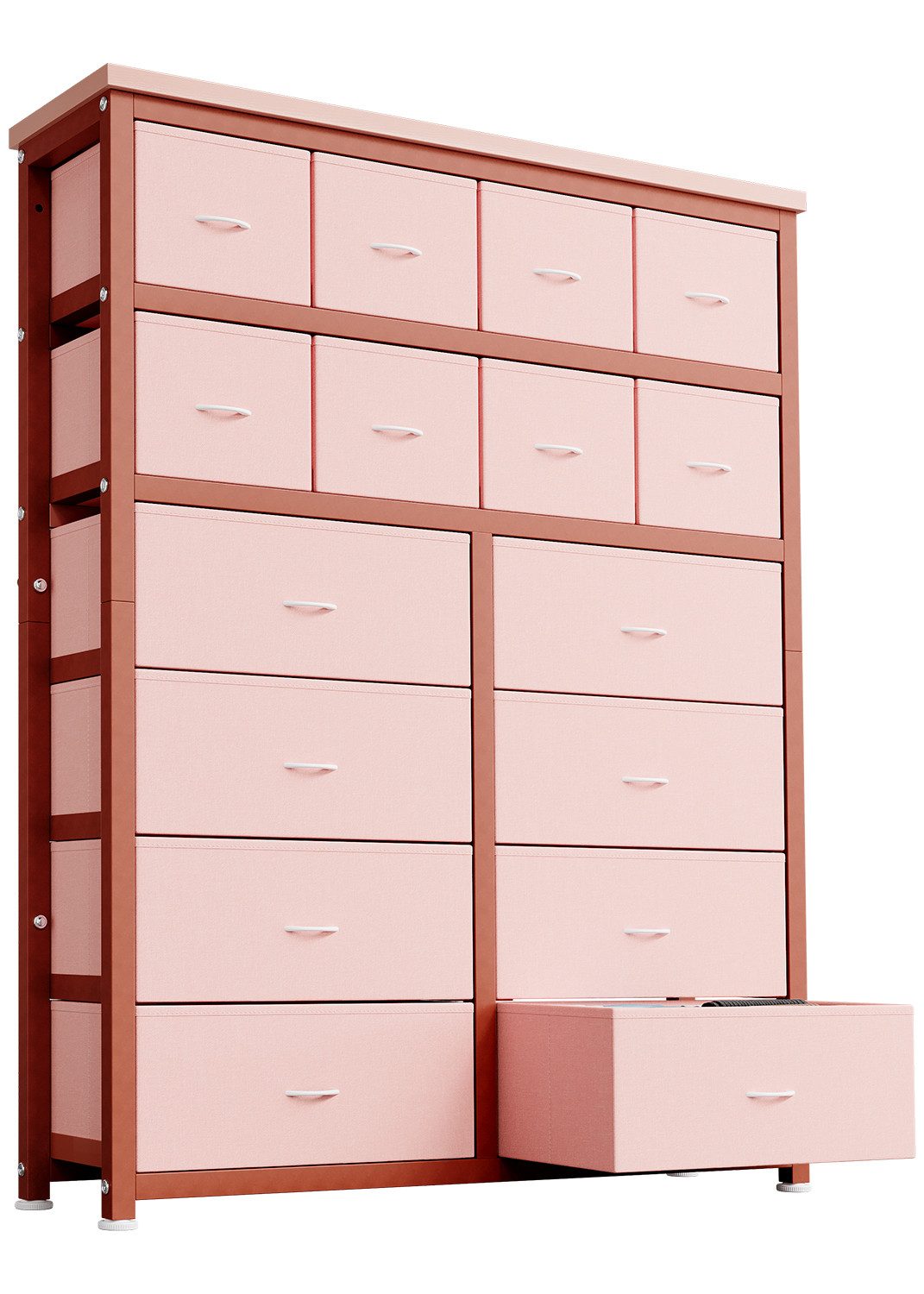 GarveeMore Kommode Schrank Aufbewahrungsschrank mit 16 Schubladen 103*30*130cm