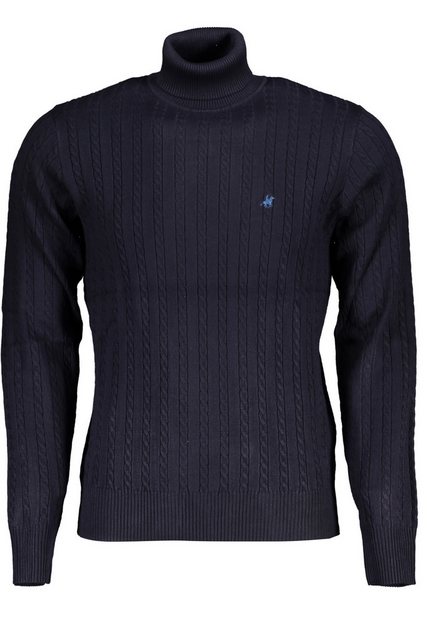 U.S. GRAND POLO Strickpullover Eleganter Herrenpullover in Blau mit Zopfmus günstig online kaufen
