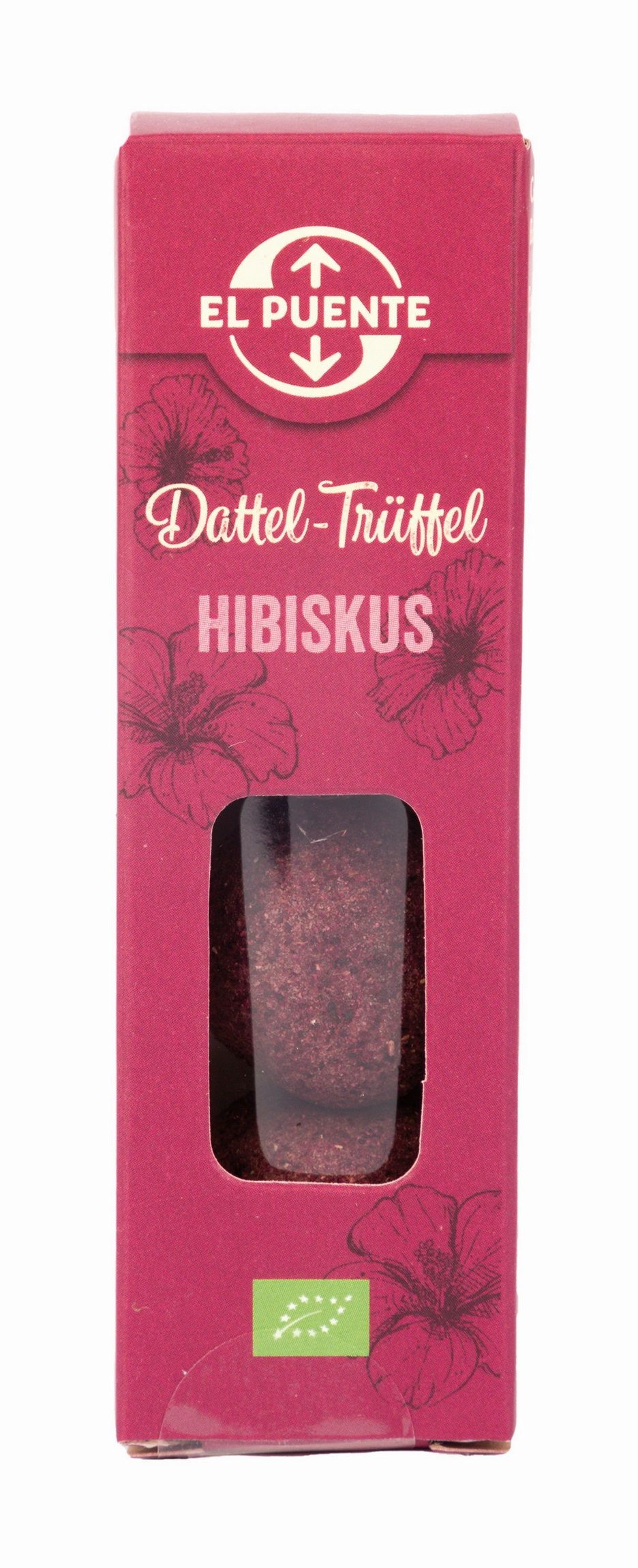 El Puente Süßigkeit Vegane Bio-Mini-Dattel-Trüffel mit Hibiskus, Fair Trade, Vegan, Bio, Fair Trade