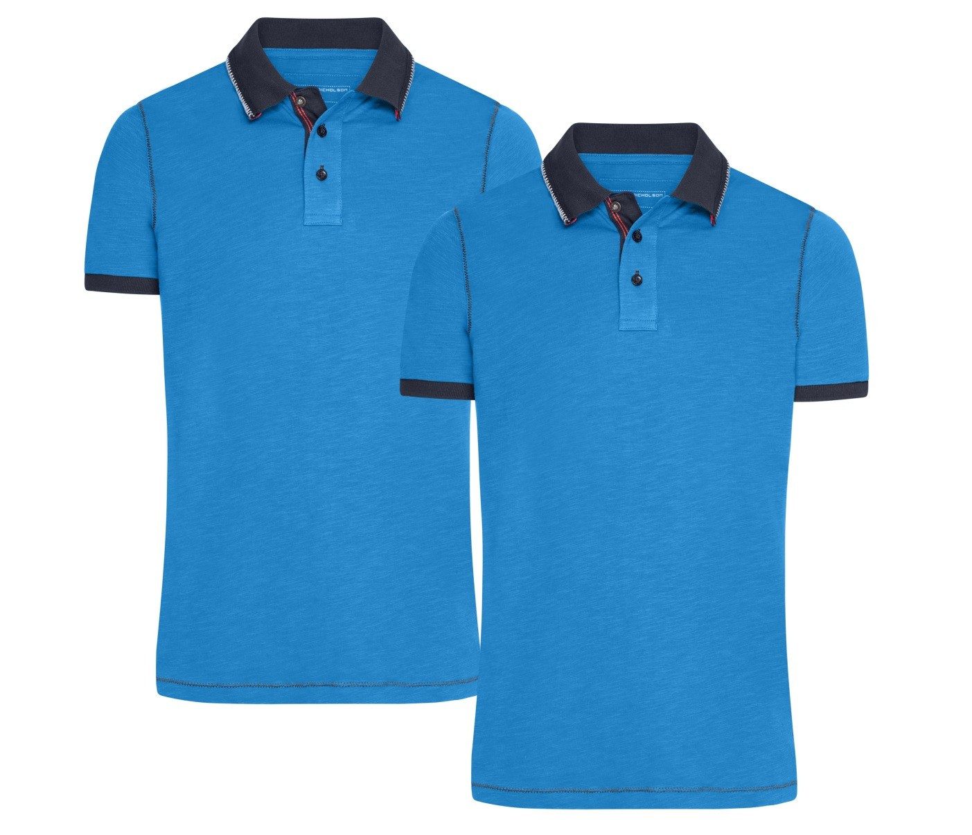 James & Nicholson Poloshirt Doppelpack Herrenpolo in trendiger Slub Qualitä günstig online kaufen