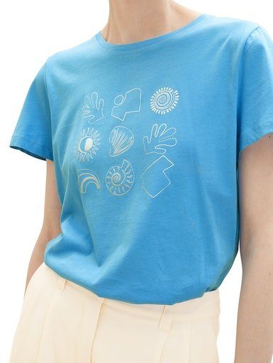 soft Rundhalsausschnitt cloud T-Shirt mit TAILOR TOM