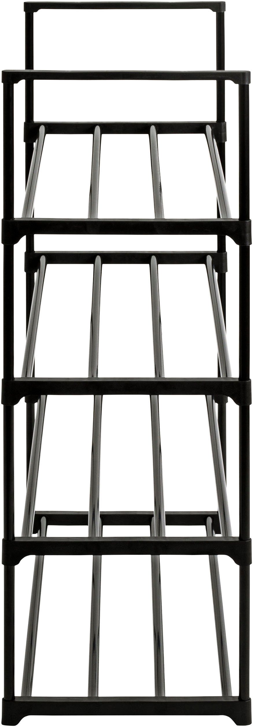 HAKU Schuhregal Schuhaufbewahrung, rechteckig - aus Metall Schwarz - B/T/H 67/30/81 cm – Bild 5 von 5