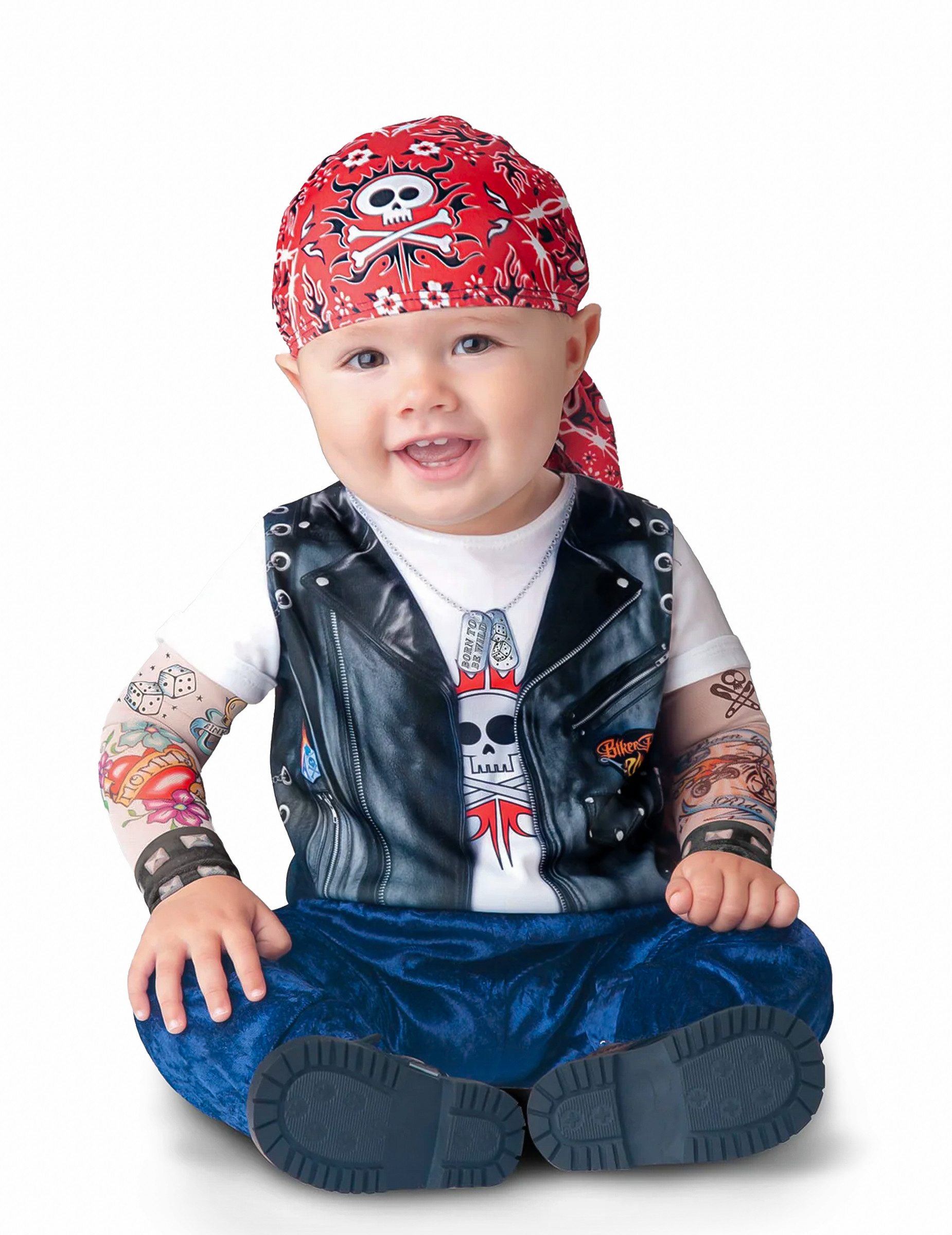 JADEO Kostüm Rocker Biker Kostüm für Babys bunt