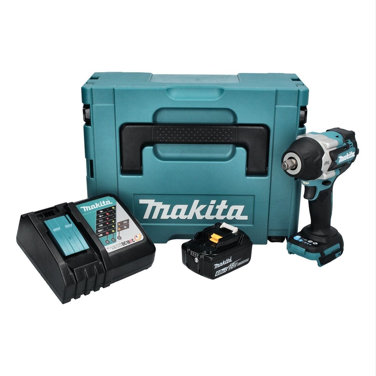 Thumbnail - Makita Akku-Schlagschrauber DTW 700 RG1J Akku Schlagschrauber 18 V 700 Nm 1/2" XPT Brushless + 1x