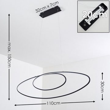 hofstein Pendelleuchte »Arce« moderne LED Pendelleuchte aus Metall/Kunststoff in Schwarz/weiß, 3000 Kelvin, LED, max. 3700 Lumen, dimmbar über herkömmlichen Lichtschalter