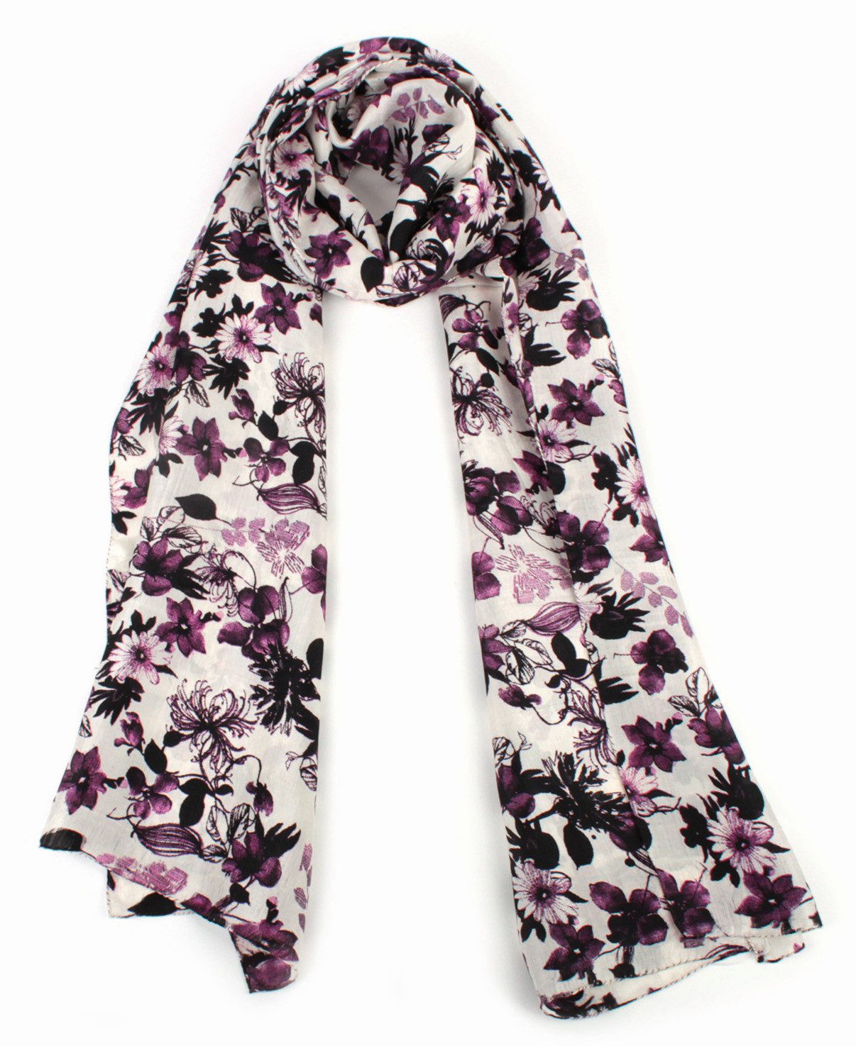 Seidenschal "Blüte" // magenta