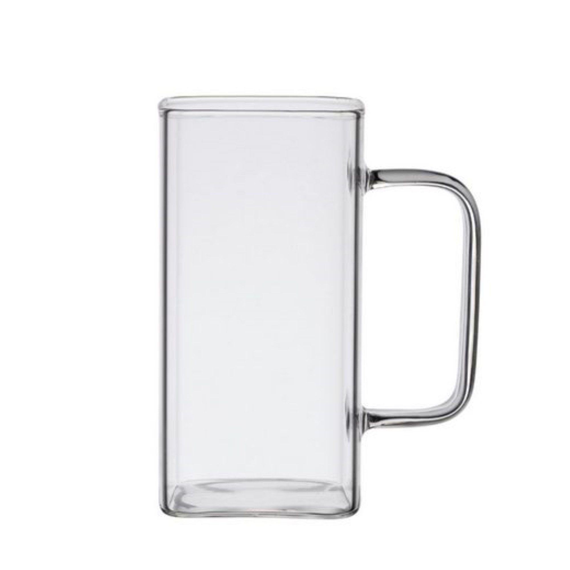 Glas Latte-Macchiato-Glas Square 2er Set Henkelglas 350 ml Hitzebeständig