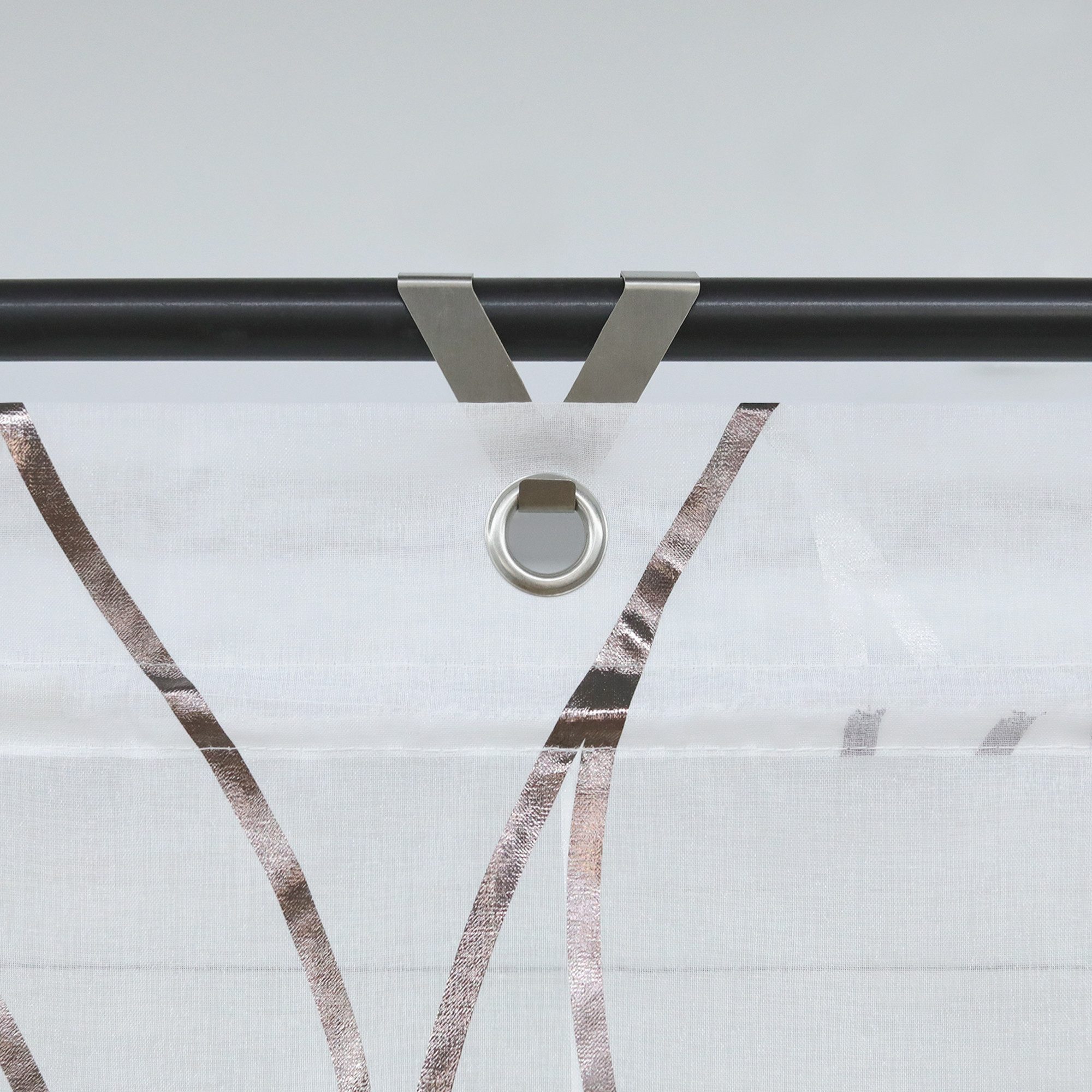 Joyswahl Raffrollo, mit Hakenaufhängung, freihängend, mit Foliendruck, ohne Bohren,Silber