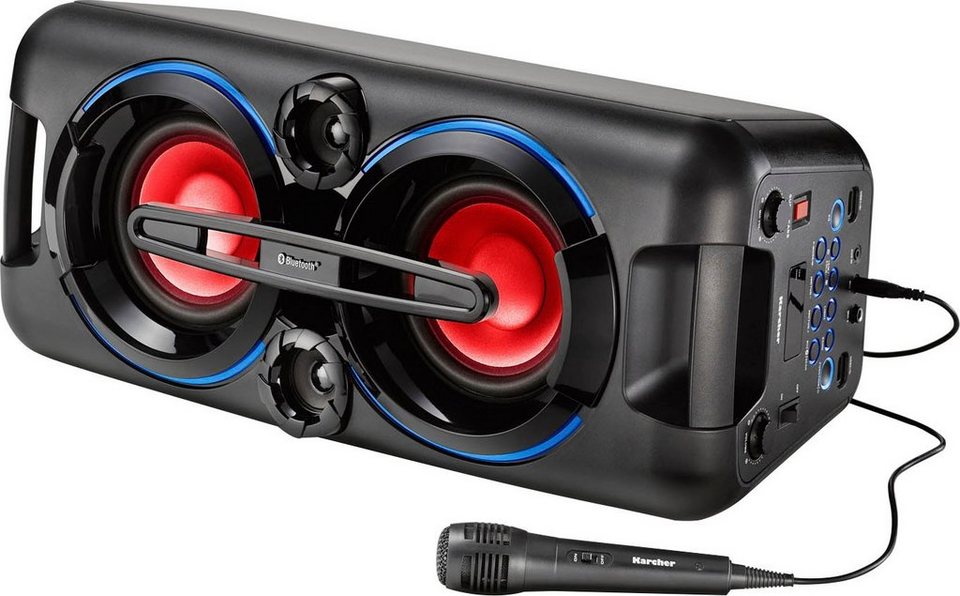 Karcher PS 4460 2.0 Party-Lautsprecher (Bluetooth, 44 W), Super Sound dank  zwei Full-Range-Lautsprechern mit 2x 22W (RMS) Ausgangsleistung