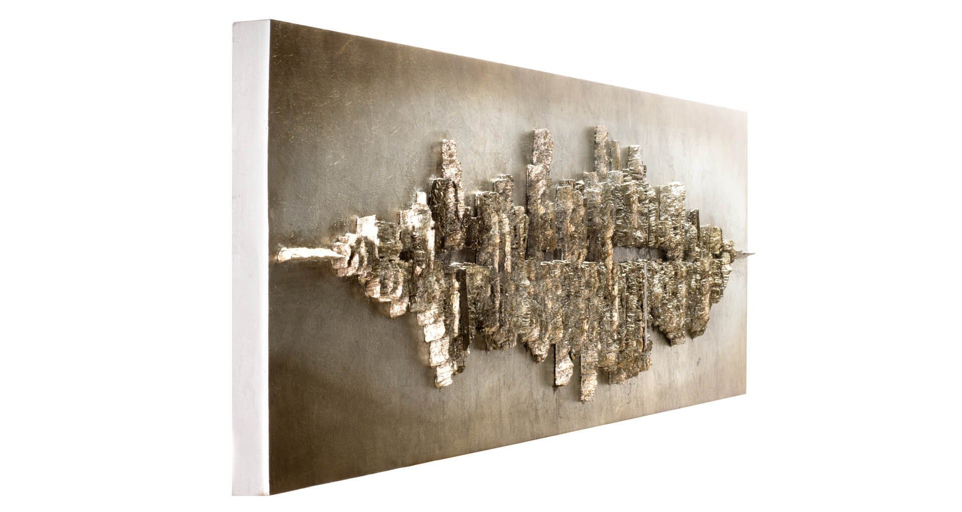 aus KUNSTLOFT Frequency Holz Wandbild handgefertiges 1000 150x50 cm, Holzbild
