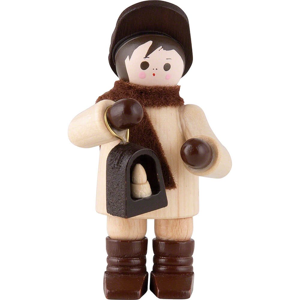 Volkskunstwerkstatt Romy Thiel Dekofigur Thiel-Figur Mann mit Grubenlampe - natur (5,5cm) von Romy Thiel