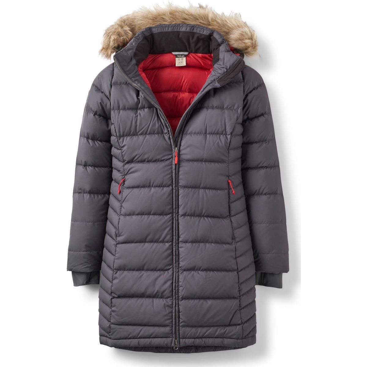 Rab Outdoorjacke Deep Cover Parka Wmns Der Deep Cover-Parka aus 100 % recycelten Geweben und Daunen schließt