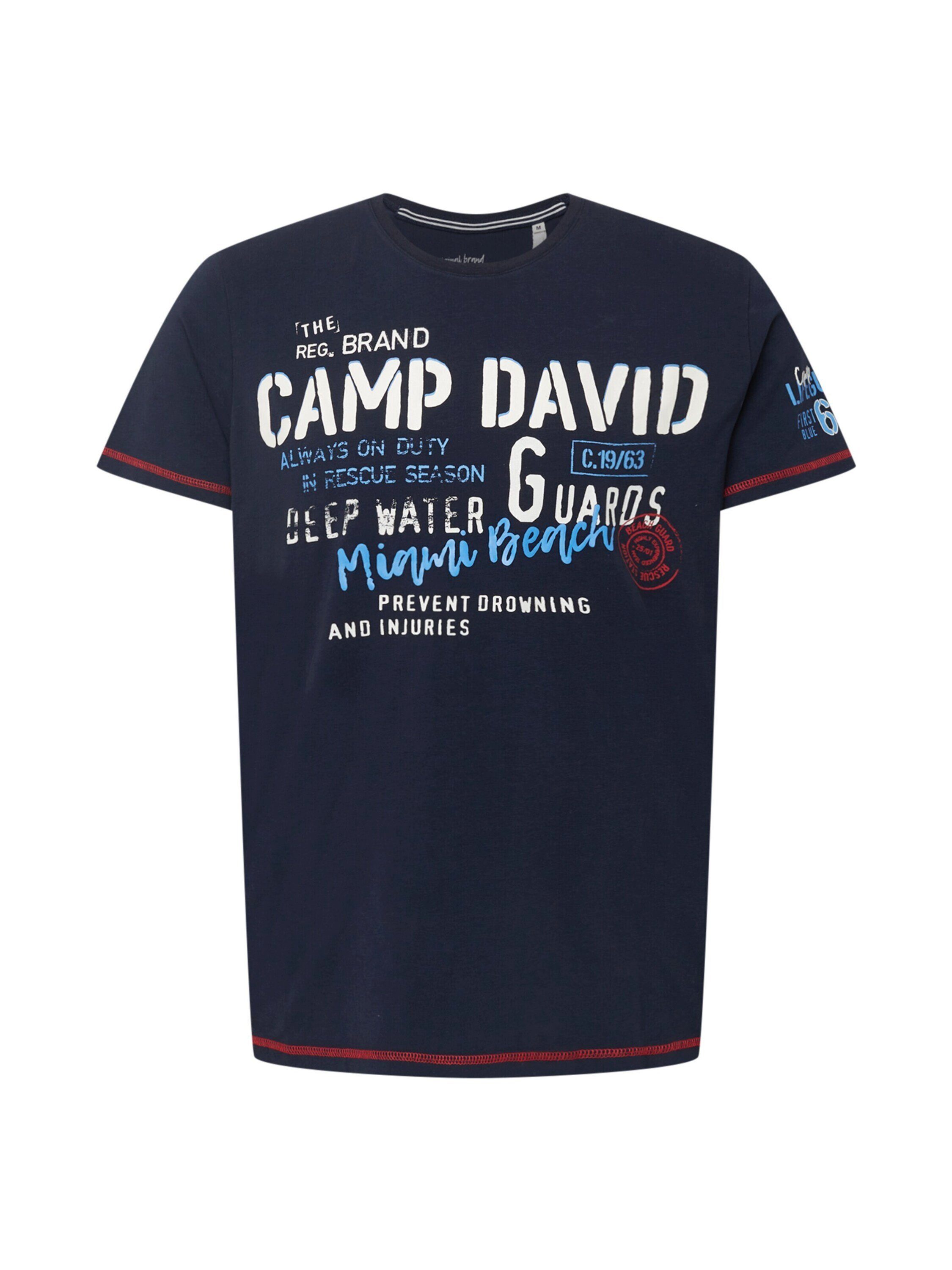 CAMP DAVID TShirt (1tlg), Kontrastnähte