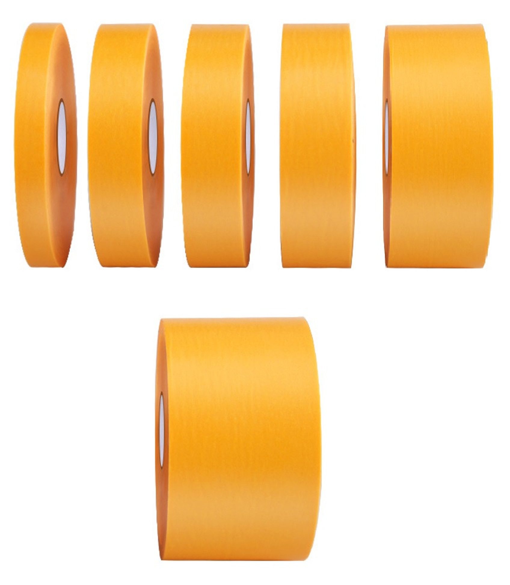 BAYLI Kreppband Profi Goldband Klebeband Set - 6 Rollen in verschiedenen Breiten -
