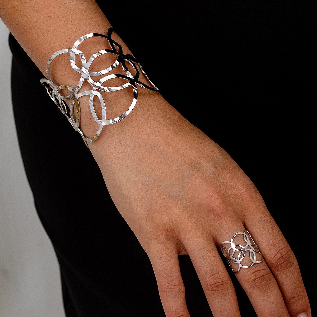 KARMA Schmuckset Silber Armband und Ring Damenschmuck Damenarmband (Geschen günstig online kaufen