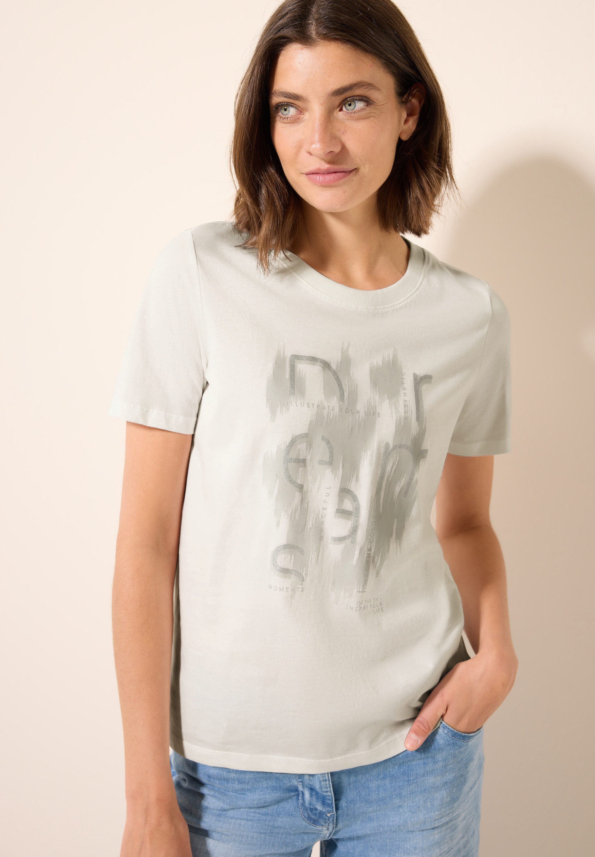 CECIL T-Shirt mit Folienprint günstig online kaufen