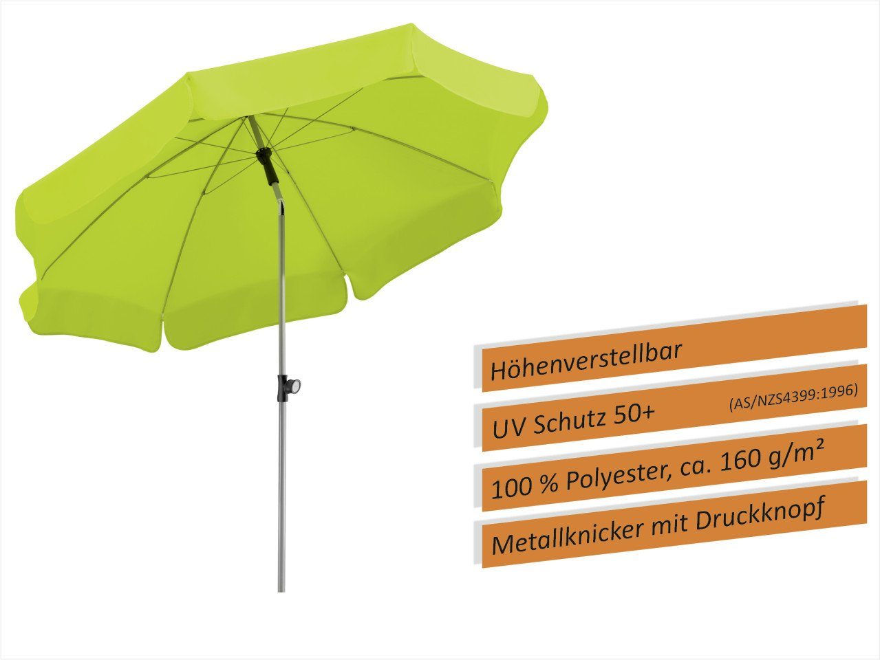 Schneider Schirme Sonnenschirm Schneider Sonnenschirm Locarno apfelgrün Ø 200 cm