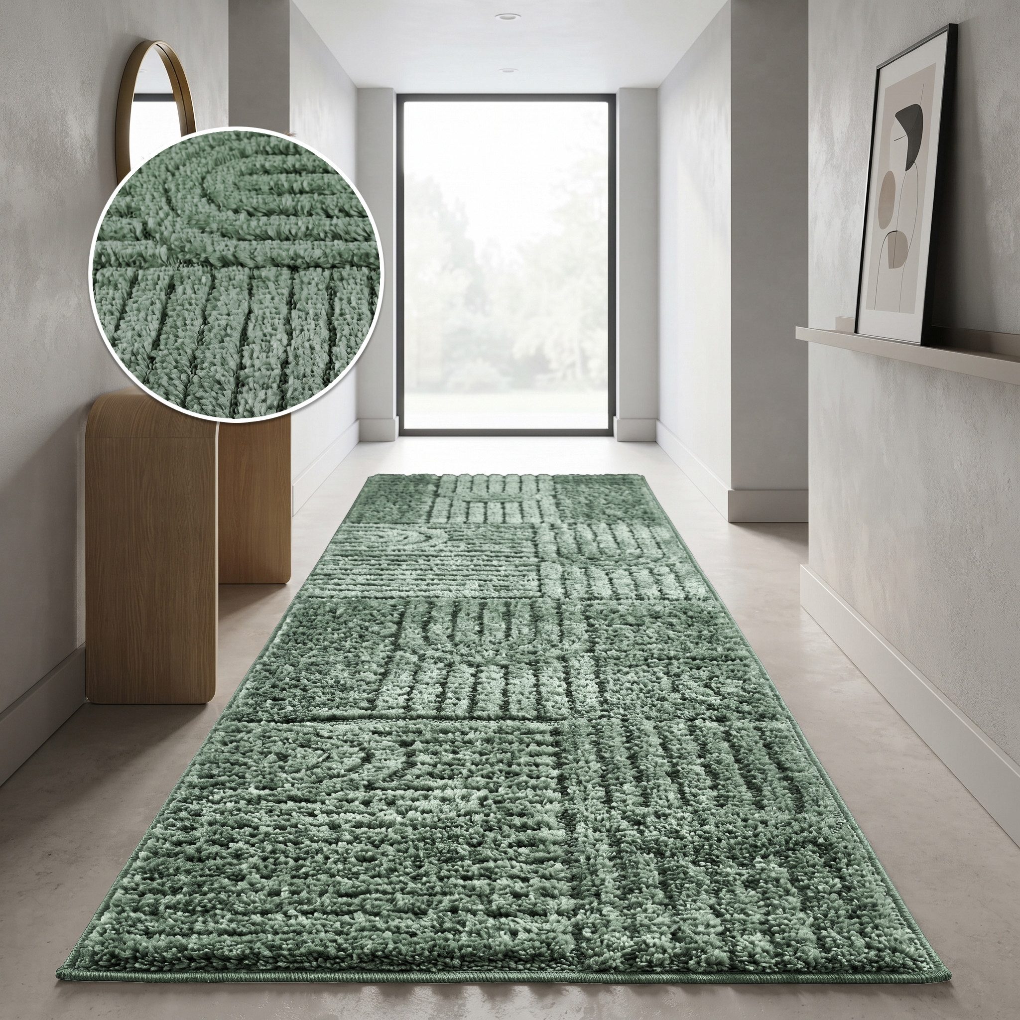 OTTO home Teppich Jonne, Boho-Design, Scandi, Designteppich, rechteckig, Höhe: 20 mm, Hoch-Tief, 3D Optik, skandinavischer Stil, Wohnzimmer, Schlafzimmer