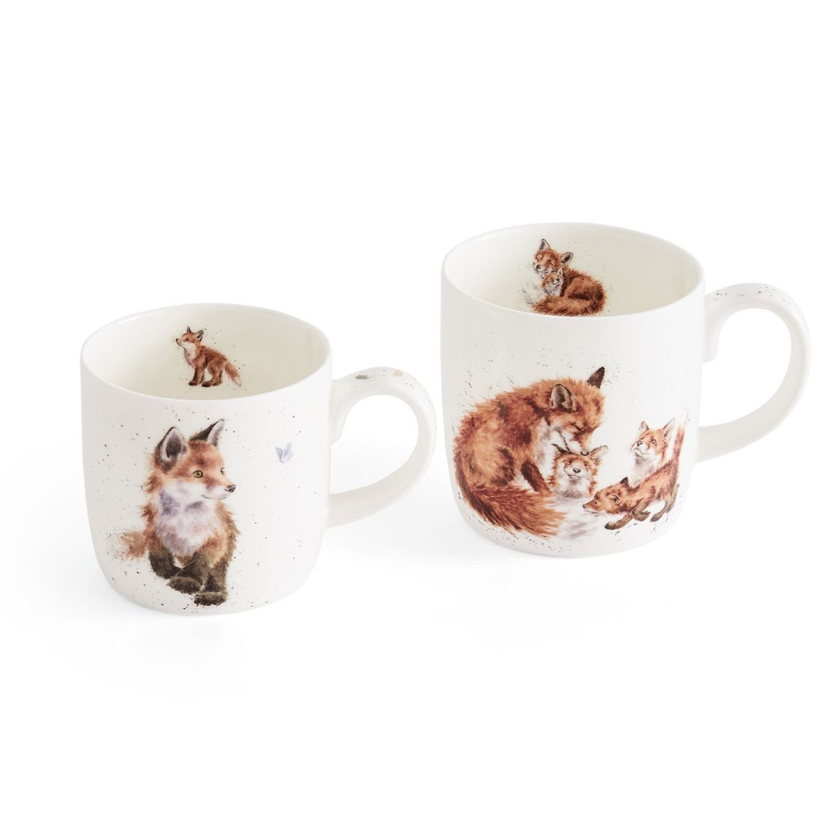 Wrendale Becher Wrendale Designs 2er Set Porzellan-Becher Fuchs, Porzellan