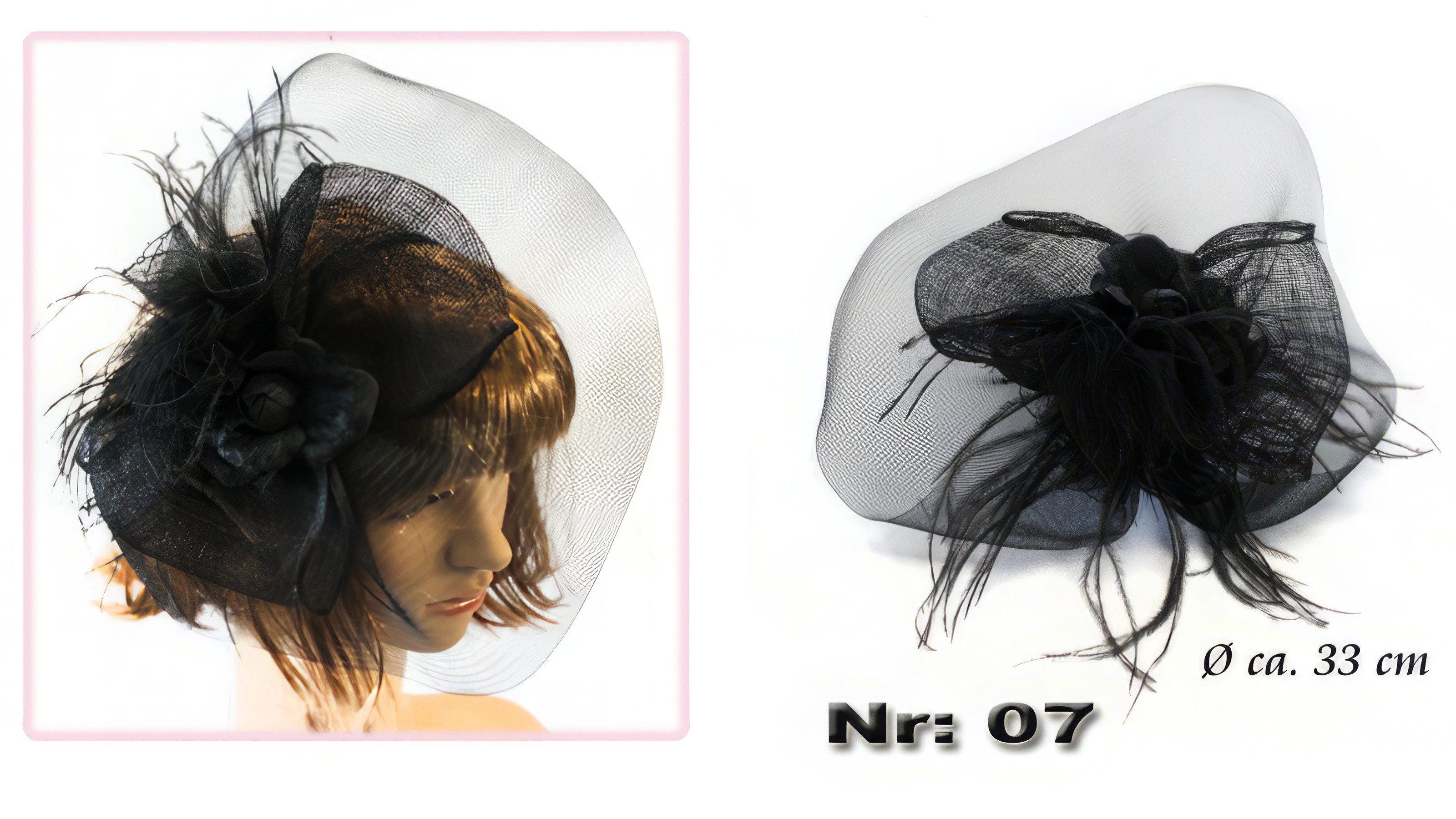 Yudu Haarreif Fascinator Kopfschmuck Haargesteck Netz Blüte Federn Schleier