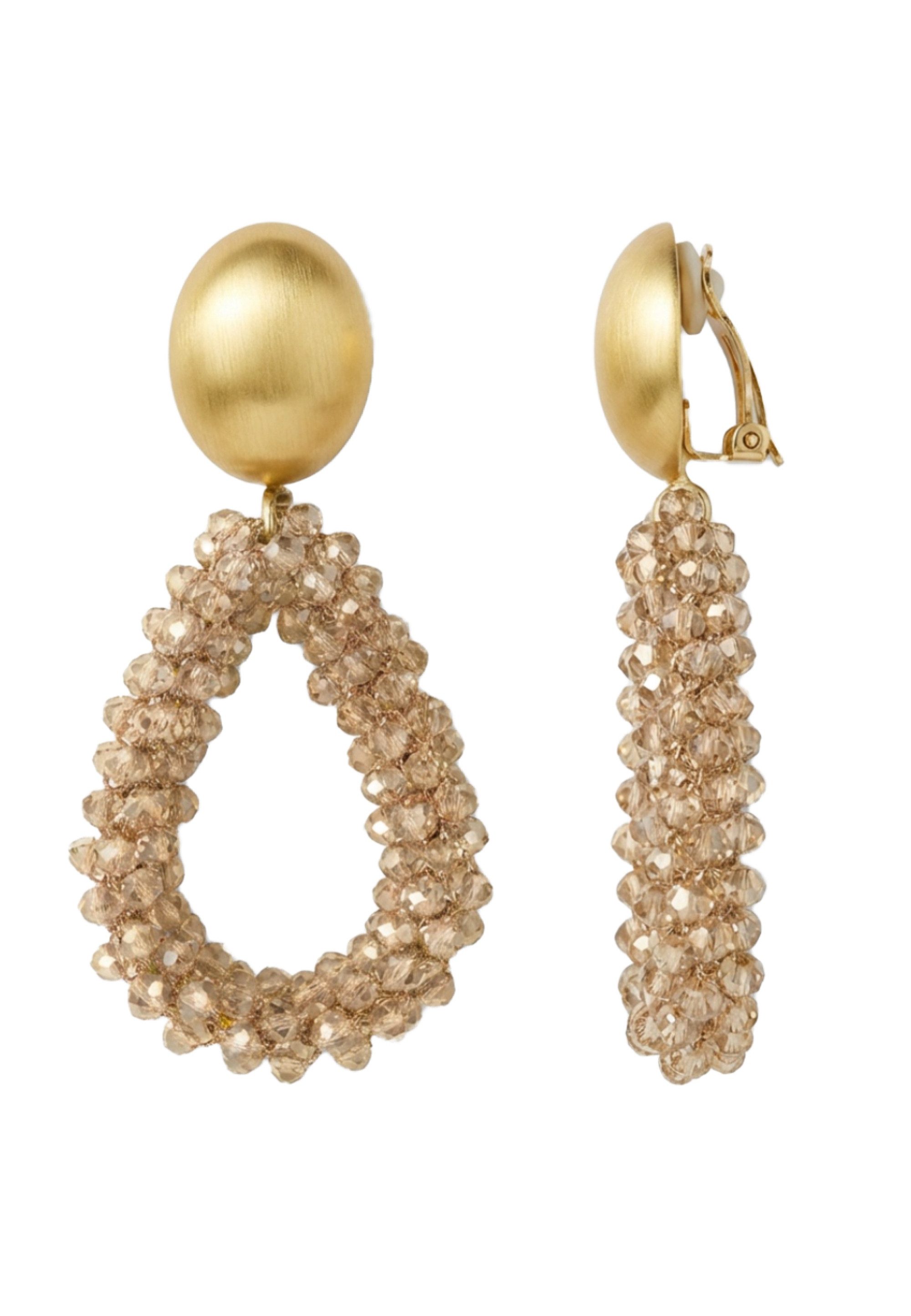 FILIPPA FIRENZE Paar Ohrclips Portofino, Elegante Kristall Ohrclips