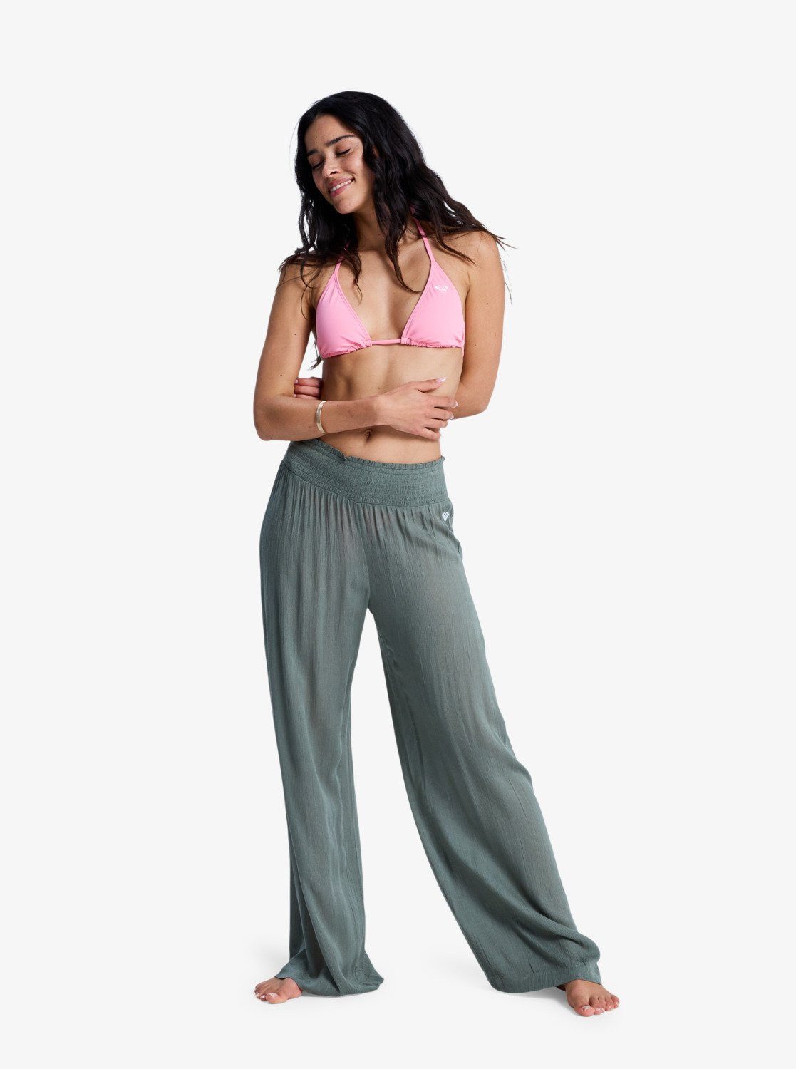 Roxy Strandhose ALONG THE SUNSET weite Passform, für Strand und Sport, sportlicher Stil