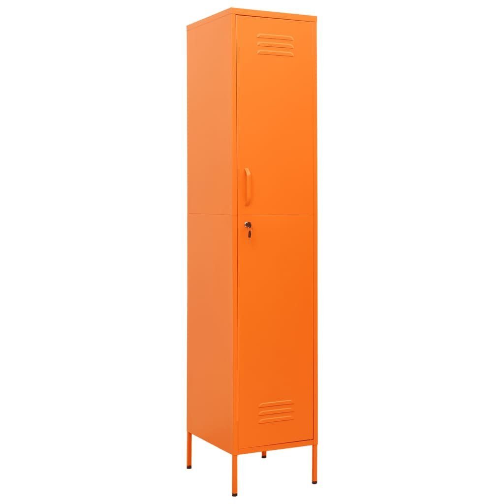 Schließfachschrank Aktenschrank 35x46x180 Orange Stahl vidaXL cm